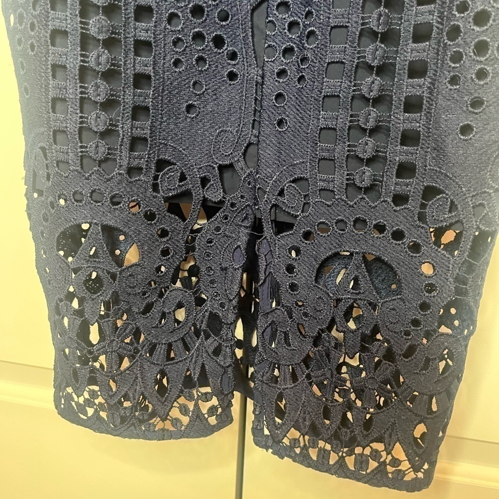 Chelsea 28 Off Shoulder Navy Lace Dress Size Small - Picture 5 of 9
